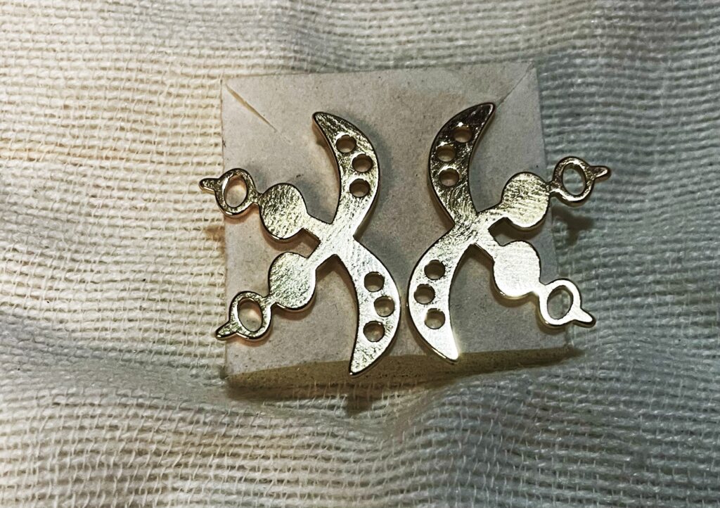 Akan Adinkra “Cutlass” Symbol Ear Rings