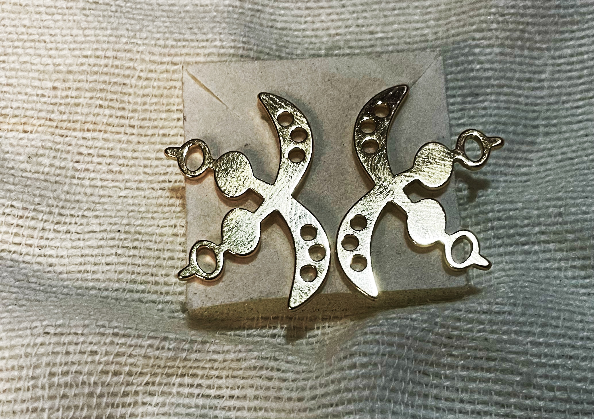Akan Adinkra “Cutlass” Symbol Ear Rings