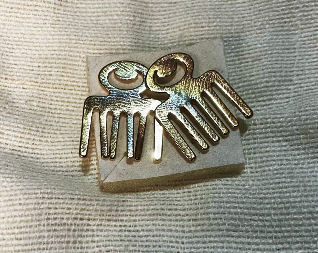 Akan Adinkra “Comb” Symbol Ear Rings