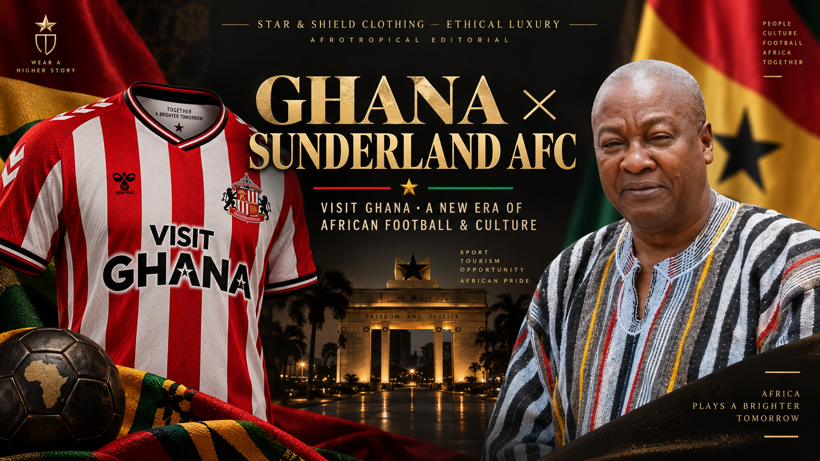 🇬🇧 Ghana Set to Make Premier League History With “Visit Ghana” Sunderland Shirt Sponsorship