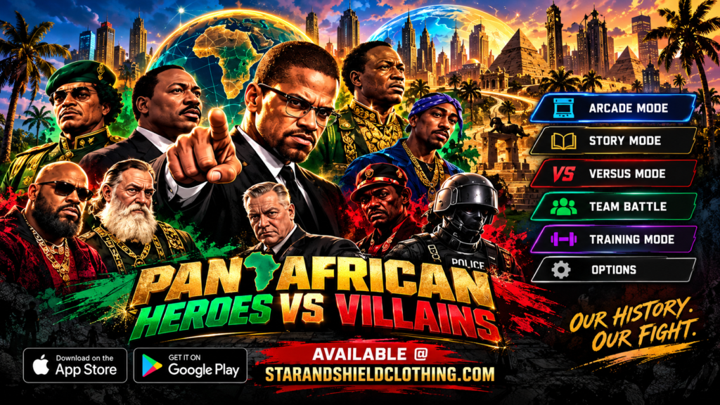 🇱🇾 Camarilla Mask™️ presents “Pan African Hero’s vs Villians” Handheld Version I